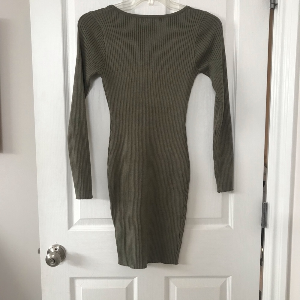 Olive Bodycon Dress - Picture 3 of 5